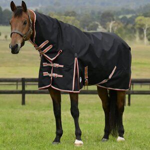 New in Bag... Weatherbeeta Turnout Lite Combo 1200D Black/Orange Size 72